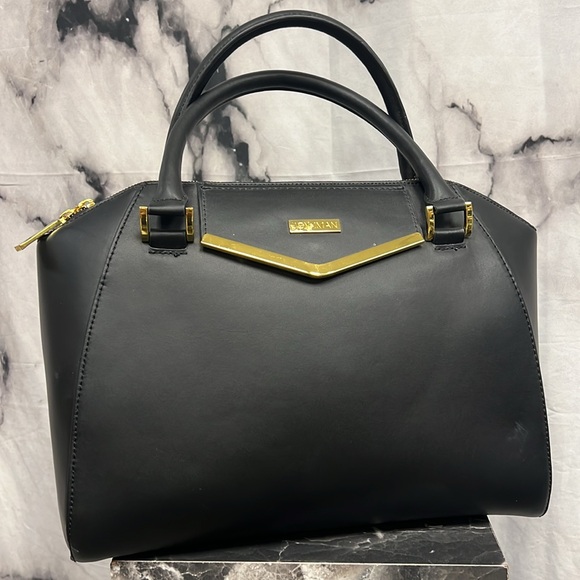 Joy & Iman black handbag with matching wallet and gold hardware - Picture 6 of 9